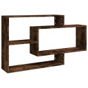 vidaXL Vegghylle r?kt eik 104x20x58,5 cm konstruert tre