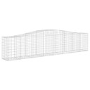 vidaXL Gabionkurver buede 25 stk 400x50x80/100 cm galvanisert jern