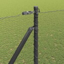  Gjerde med innlegg. Grå 1.6 x 25 m PVC belagt stål