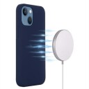 iPhone 15 Liquid Silikondeksel MagSafe-kompatibel Mørkeblå
