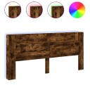  Hodegavl skap med LED røkt eik 220x16,5x103,5 cm 8721012465923
