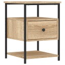 vidaXL Nattbord sonoma eik 40x42x56 cm konstruert tre