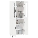 vidaXL Highboard hvit 69,5x34x180 cm konstruert tre 8720845476472
