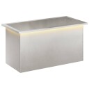 vidaXL Hageplantekasse med LED Sølv 40 x 80 x 40 cm Rustfritt stål