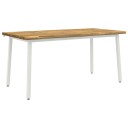 vidaXL Spisebord med levende kant 160 x 80 x 75 cm Solid akasietre