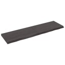 vidaXL Vegghylle m?rkegr? 180x50x6 cm behandlet heltre eik