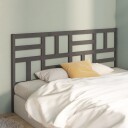 vidaXL Sengegavl grå 206x4x104 cm heltre furu