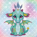 Diamond Dotz Diamantmalingsett 1635 Dotz Babydragen Ariel