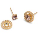 Lily and Rose Miranda Twist earrings Pink Topaz