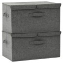 vidaXL Oppbevaringsbokser 2 stk stoff 50x30x25 cm antrasitt