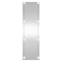 vidaXL Veggspeil med LED-lys 30x100 cm glass rektangel