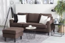 Avesta Sofa 2 4 Sete Med Fotskammel   Brun