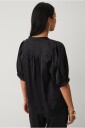 Ellos Collection   Bluse i skinnende sateng   Svart