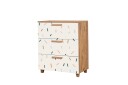 Leva Kommode 80x95 cm Brun/Hvit   Hanah Home