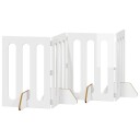 Vidaxl Folding Pet Fence 4 Stk. Høgglans Hvit 201 X 38 X 70 cm