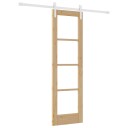 vidaXL Skyvedør med Tilbehør Set "ORKDAL" Solid Tre & Glass