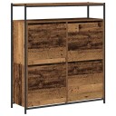  Skoskap med lagring Gamle tre 100 x 34 x 112 cm Konstruert tre