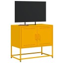  TV-benk sennepsgul 68,5x39x60,5 cm stål 846473