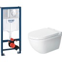Duravit Starck 3 Komplet Vegghengt Pakke Hvit/krom