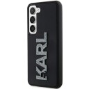 Karl Lagerfeld 3D Gummideksel til Samsung Galaxy S23 med Glitterlogo - Svart