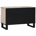  TV Cabinet med skuff Hvit 70 x 33 x 46 cm heltre mango