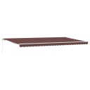  Manuell uttrekkbar markise brun 500x300 cm 3215628