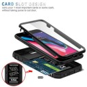 iPhone 6/6S/7/8/SE (2020)/SE (2022) Hybrid-deksel med Metall Stativ Svart