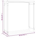 Vedstativ stål matt 80x28x86 cm - sort
