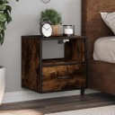  Veggmonterte nattbord 2 stk røkt eik 40x31x39,5 cm 8721102837982