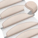  Selvlimende trappematter 15 pcs Gråbrun 80 x 24,5 x 3,5 cm
