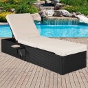 Deub Polyrotting solseng justerbar i sort 195x60x33cm