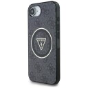 Guess IML Metal Glitter MagSafe Mobildeksel til iPhone 16e - Svart