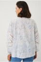 Ellos Plus collection   Bluse med broderte blondedetaljer   Hvit