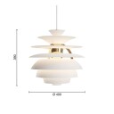 Louis Poulsen PH Snowball Pendel Soft White/Brass Metallised