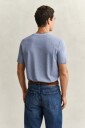 GANT 2 Tone Pique Ss Tshirt   Blue   XXL