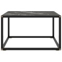  Salongbord svart med svart marmorglass 60x60x35 cm