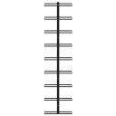 vidaXL Veggmontert vinstativ for 9 flasker svart jern