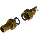 Vannmålerkoblingssett Ecobrass 1/2" nippel. Med tilbakeslagsventil