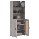 vidaXL Highboard grå sonoma 69,5x34x180 cm konstruert tre 8720845933302