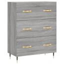 vidaXL Skjenk grå sonoma 69,5x34x90 cm konstruert tre