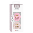 BIBS Pacifier Colour Latex Petal/Baby Pink Size 1 2pcs