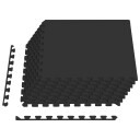 vidaXL Bassenggrunnmatte 24 pcs Svart 8,64 m² EVA Skum