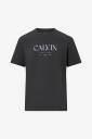 Calvin Klein - T-skjorte SS 20s LN Calvin Graphic - Svart