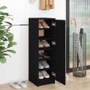 vidaXL Skoskap svart 30x35x100 cm konstruert tre