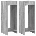 vidaXL Planteholder 2 pcs Grå Sonoma 30 x 30 x 80 cm Konstruert tre