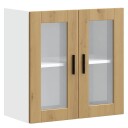 Veggmontert kjøkkenskap med glassdør Porto artisan eik 8721158425027