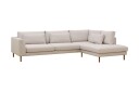 Florenz 4 seters Høyrevendt L formet Sjeselongsofa i Stoff   Beige