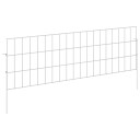 vidaXL Hagefence med spyd 48 stk. 95 x 30 cm Galvanisert stål Sølv