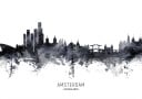 Amsterdam The Netherlands Skyline Plakat Plakat / 40x50cm