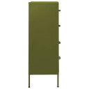 vidaXL Kommode olivengrønn 80x35x101,5 cm stål